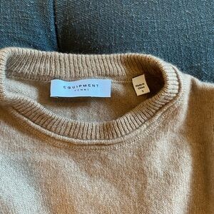 Equipment Tan Knit Pullover